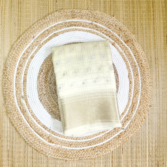 Organza Booti | Pale yello - Golden Nivah